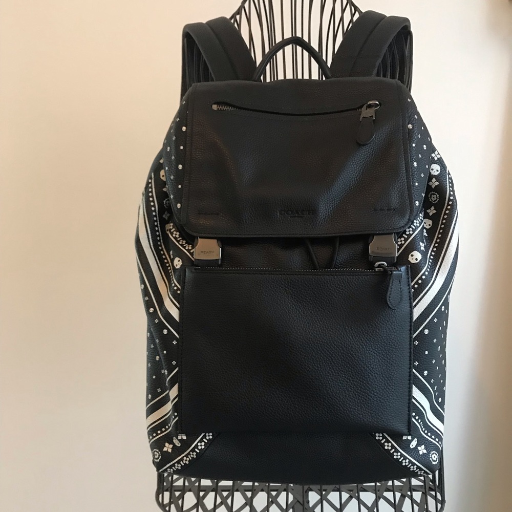 Rare Coach Manhattan Backpack in Skull Bandana